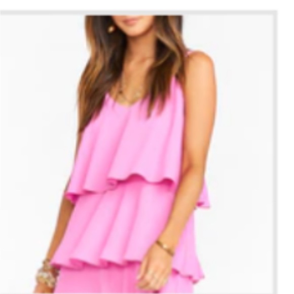 Show me your mumu Suárez ruffle dress in pink - Picture 2 of 2